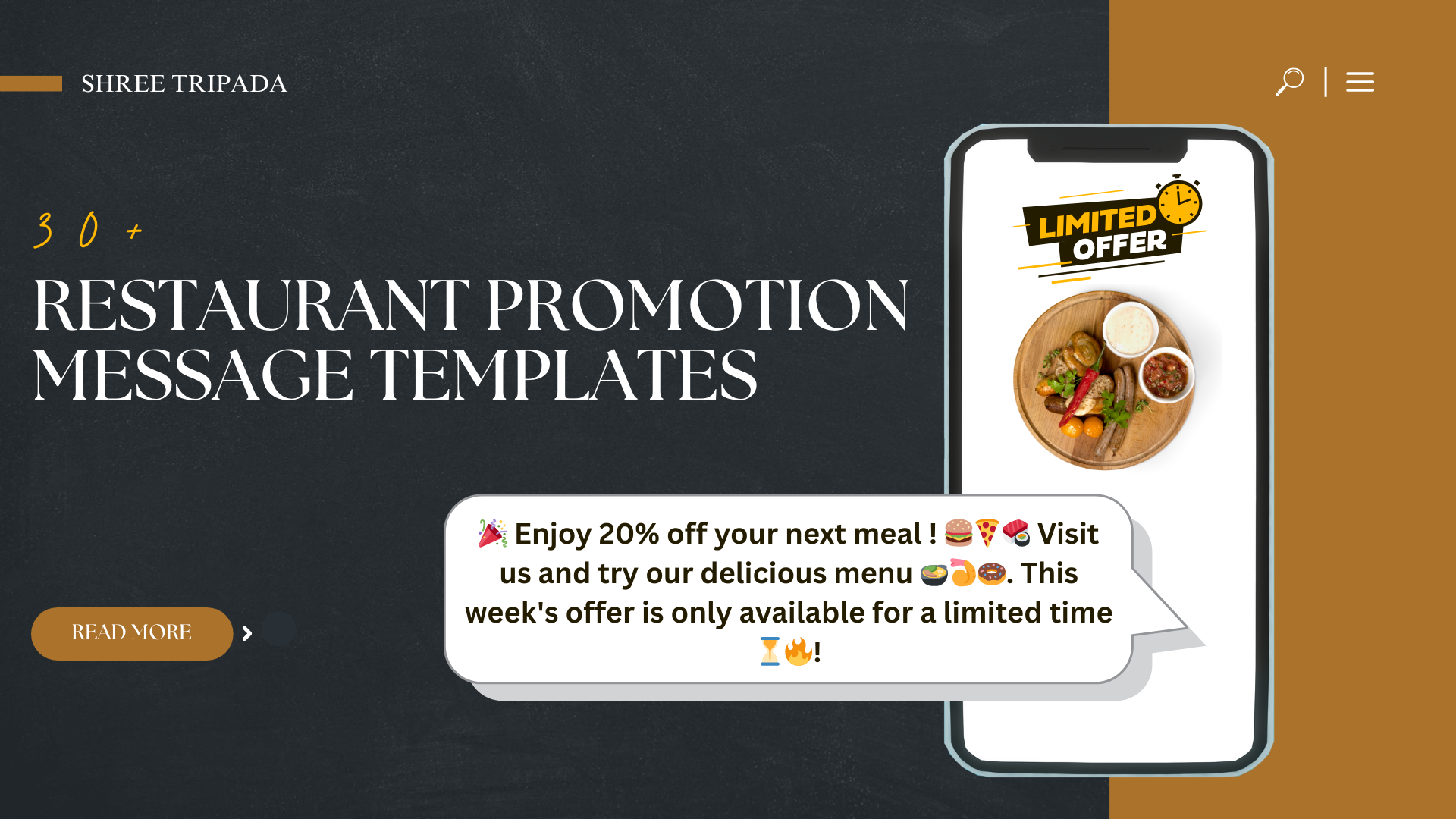 Effective Restaurant Promotion messages Templates
