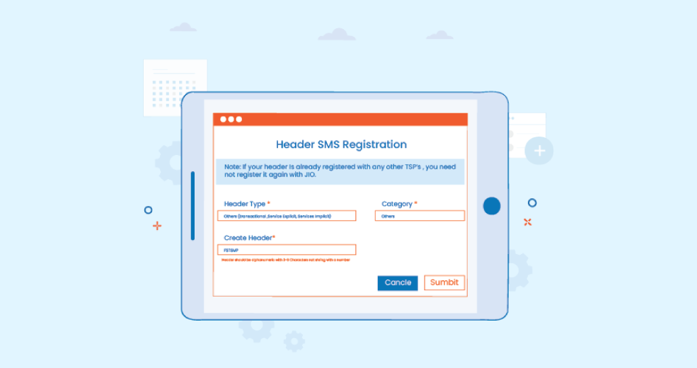 How to Register Header in DLT Platform
