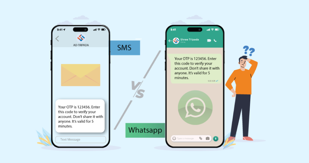 Send OTP via SMS or WhatsApp Which is More Secure and Cheaper