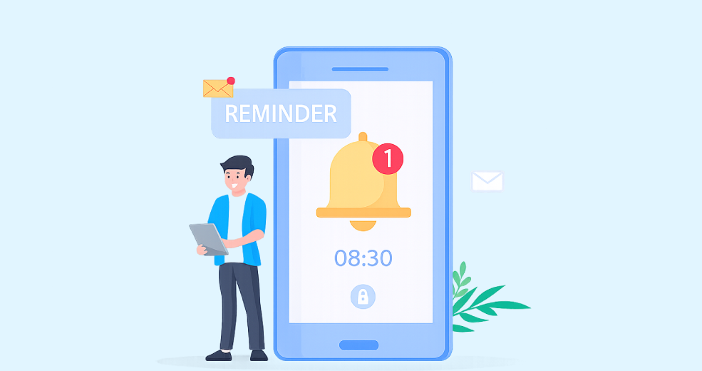 Business using automated SMS reminders for appointments payments and customer engagement