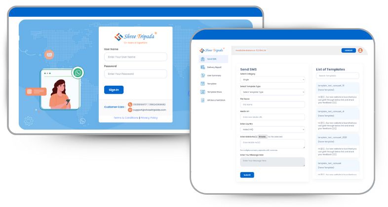 SMS User Control Panel