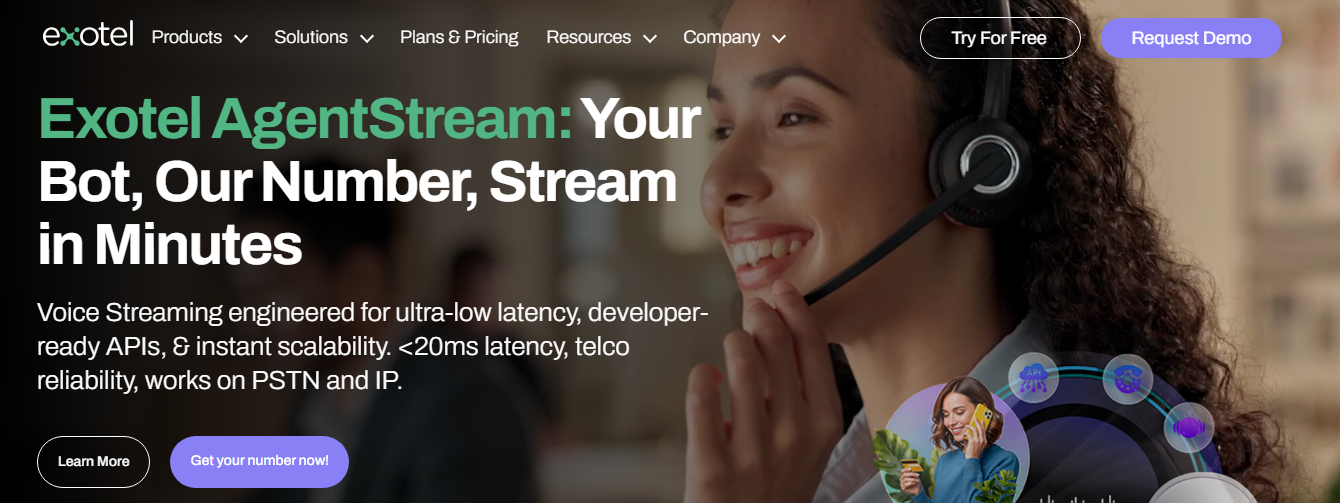 Exotel - SMS Providing Company Homepage