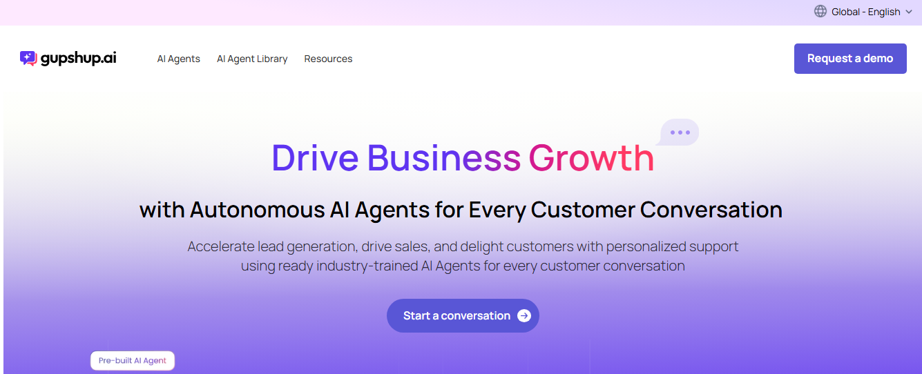 Gupshup - Bulk SMS Provider Homepage
