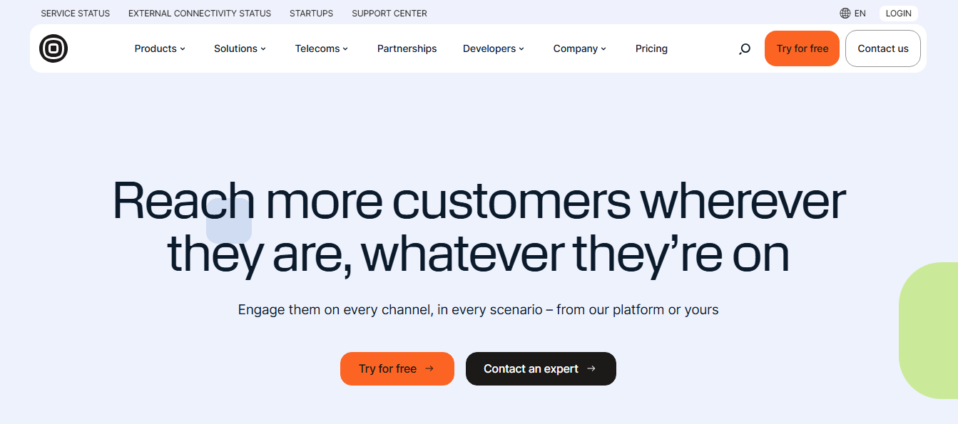 Infobip - SMS Provider Homepage