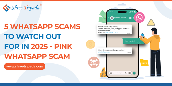 Phone showing Pink WhatsApp Scam