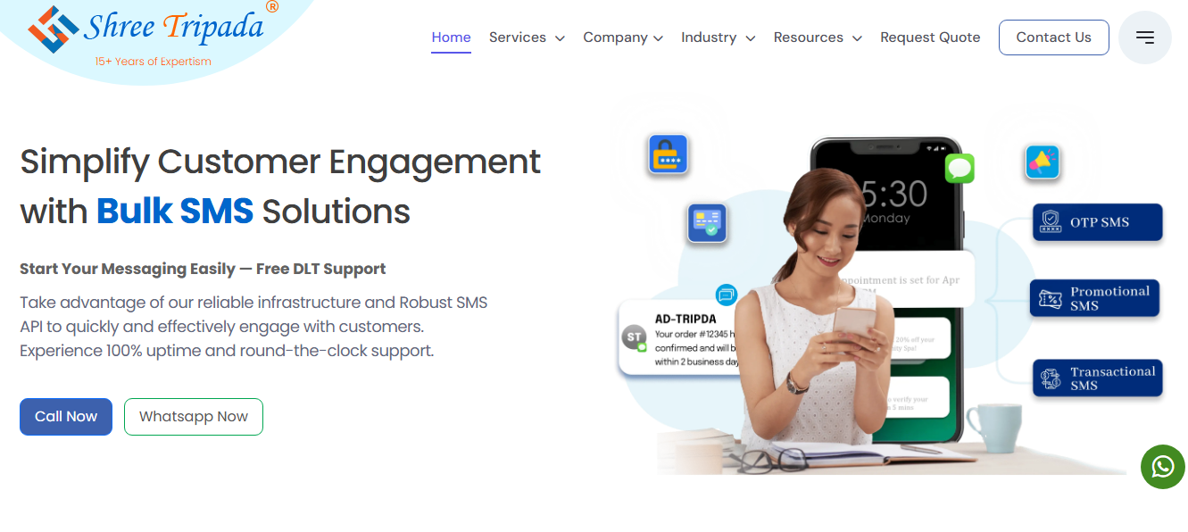 Shree Tripada - Best Bulk SMS Service Provider in 2025