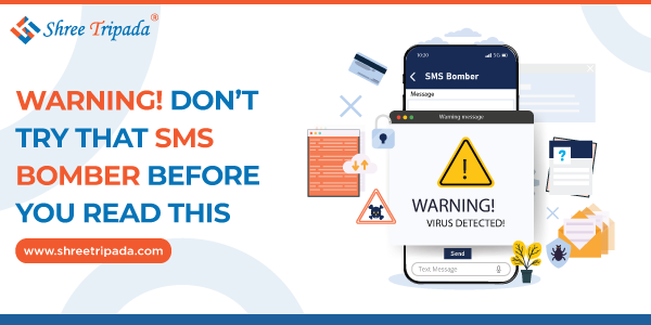 Avoid SMS bomber tools warning graphic