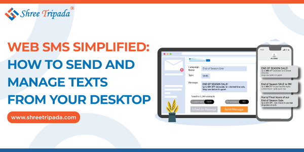 Web SMS platform dashboard on desktop