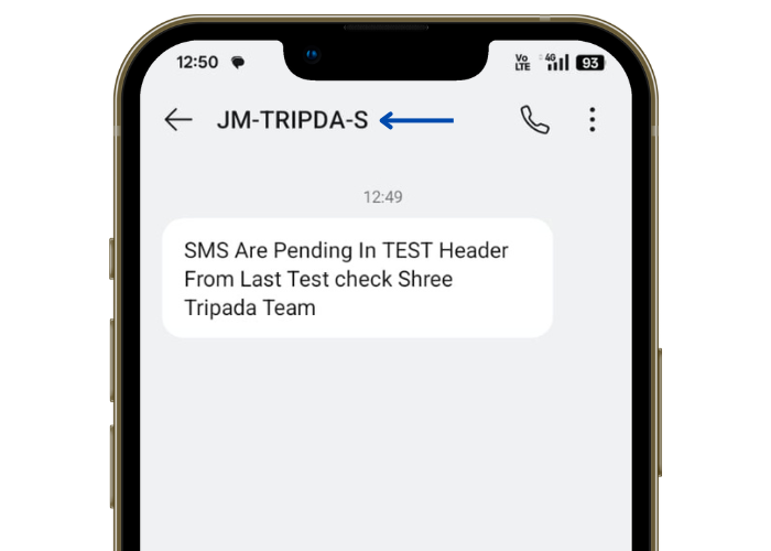 suffix to SMS headers